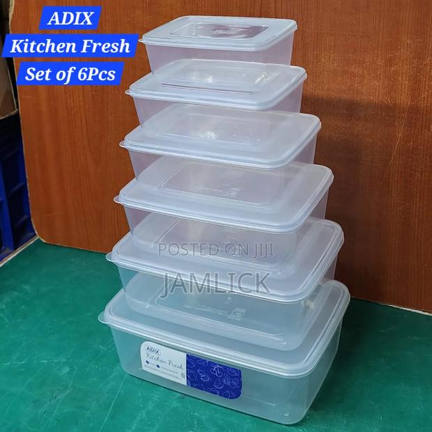 6pcs Adix Kitchen Fresh Container Set – Bn - main view