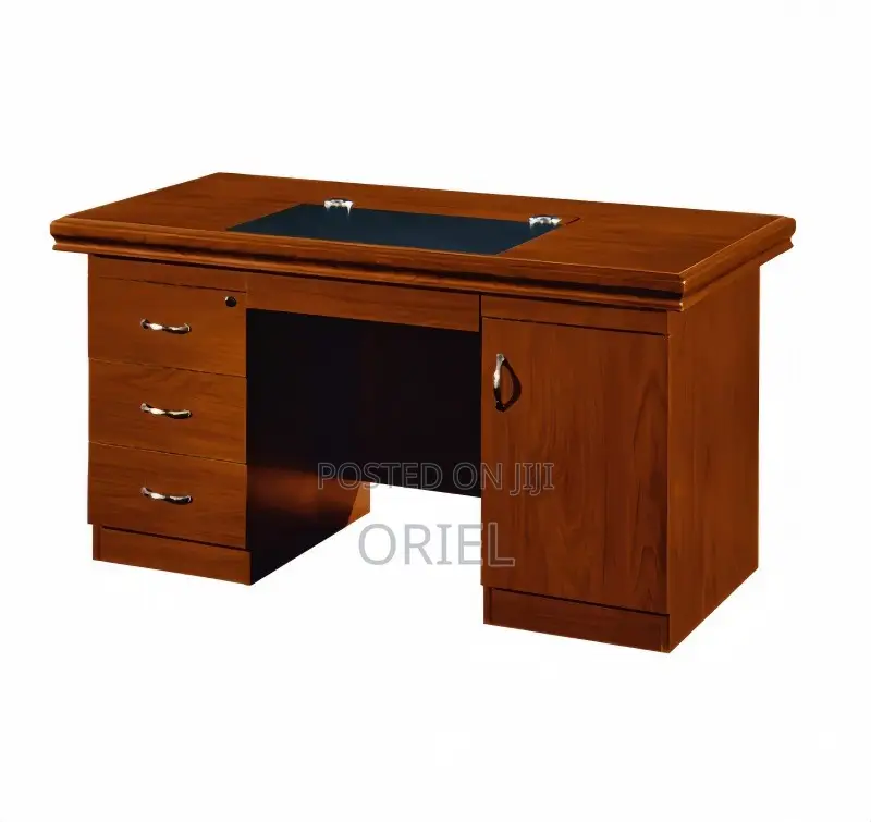 Office Desk : 1400mm Mahogany Finish Executive Office Desk