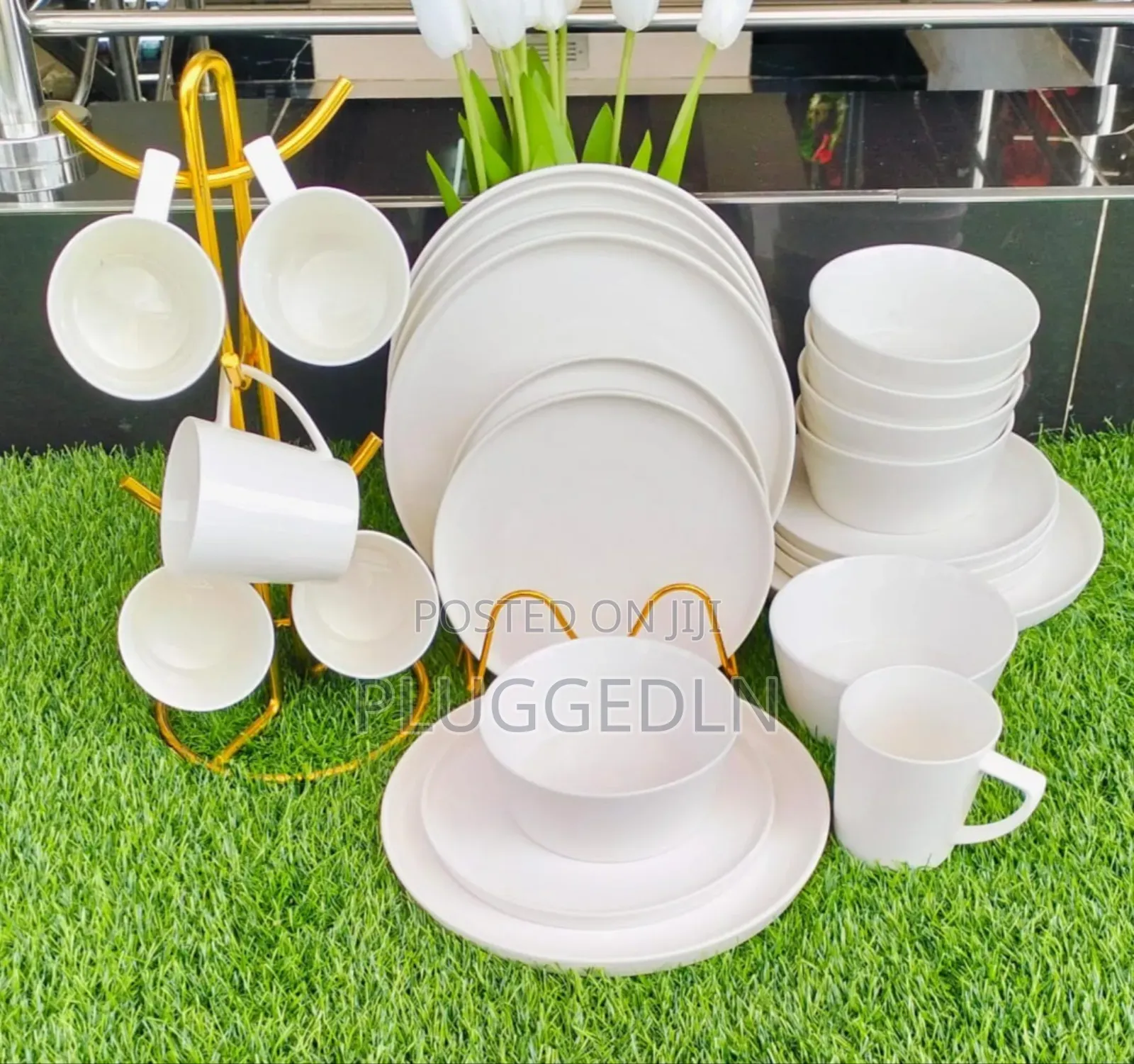 24pcs White Dinner Set 