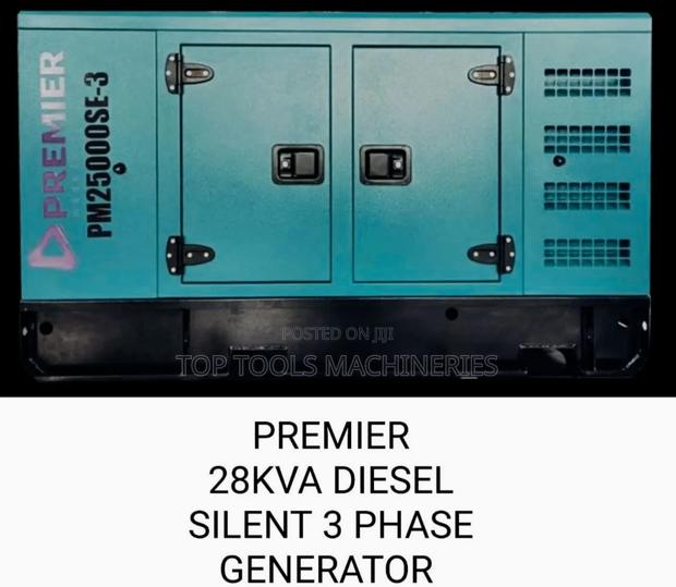 Premier 28kva Three Phase Diesel Silent Generator Heavy Duty - main view