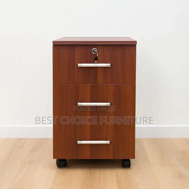 Office Cabinets; Executive Brown 3-Drawer Office Storage Cabinet