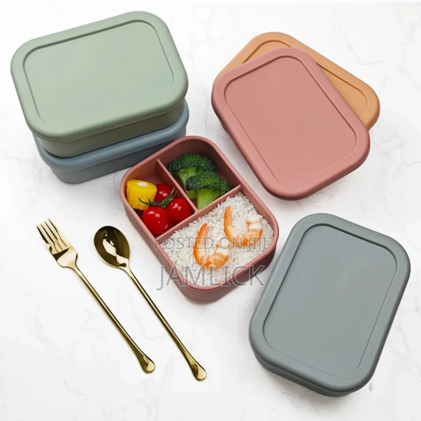 Partitioned Leak-Proof Silicone Lunch Box – Av