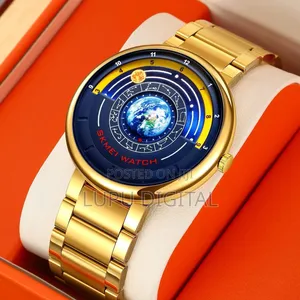 Skmei 2361 Earth Time Gold Silver Black