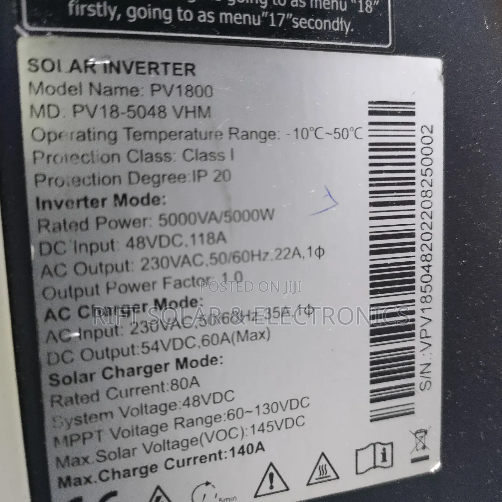 New 5.5kva Must Hybrid Inverter - 5.12kwh Must Lithium Ion Battery BMS