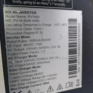 New 5.5kva Must Hybrid Inverter - 5.12kwh Must Lithium Ion Battery BMS