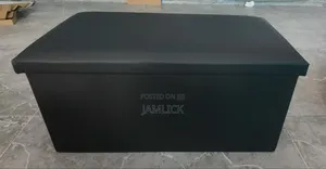 Black Ottoman Storage Box –Av
