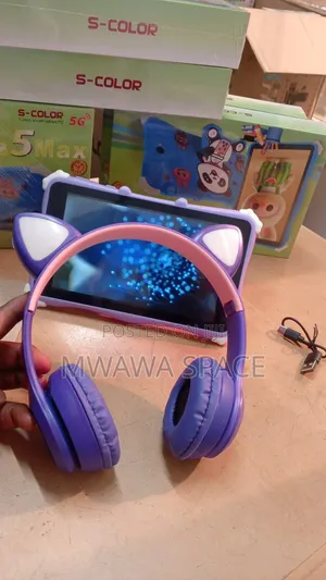 Wireless Headset Cat Ear 5.0 Bluetooth Headphones Led Flashing Light