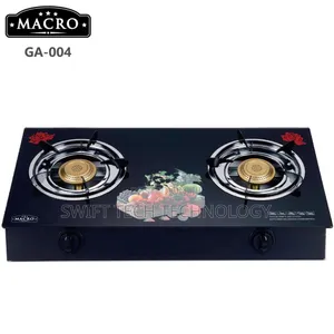 Table Top Cooker 2 Burner Macro Glass Tampered