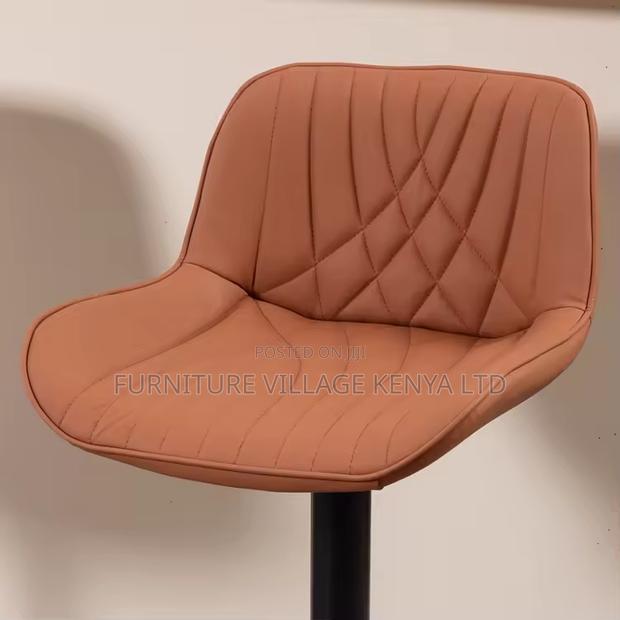 Barstool; Black Height Adjustable Office Barstool - thumbnail 2