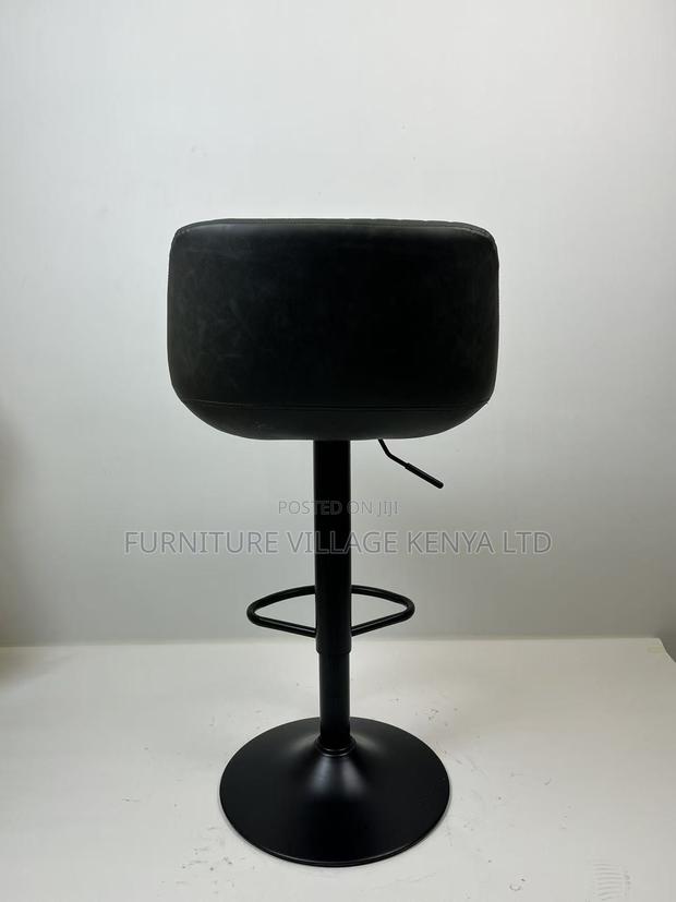 Barstool; Black Height Adjustable Office Barstool - thumbnail 6