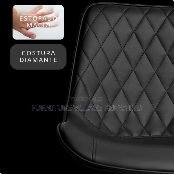 Barstool; Black Height Adjustable Office Barstool - thumbnail 9