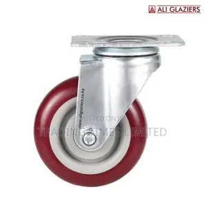 Swivel Maroon Castor Without Brakes