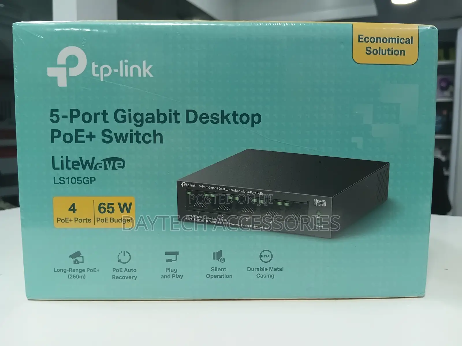 Tp-Link 5-Port Gigabit Desktop Ethernet Switch With 4-Port Poe+ 65w.