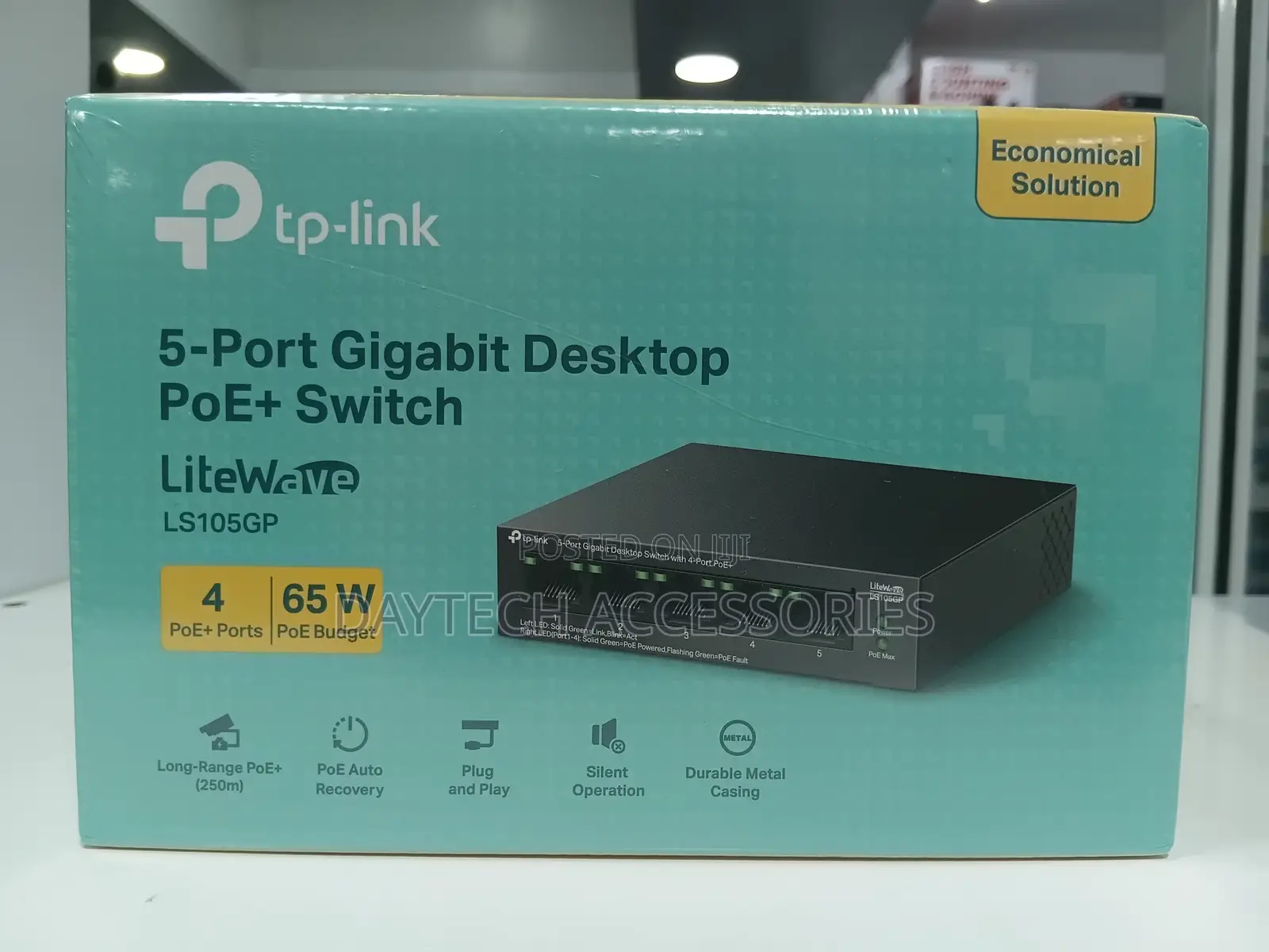 Tp-Link 5-Port Gigabit Desktop Ethernet Switch With 4-Port Poe+ 65w.
