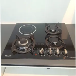 Bolesi Hob 3 Gas Burners +1 Infrared Electric With Gas Sensor