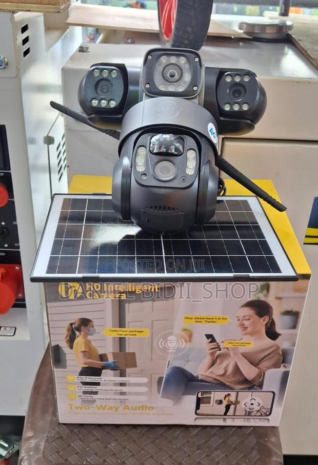 Hd Intelligent Solar Cctv Camera 4g Wifi With 3 Rotational Lens - thumbnail 2