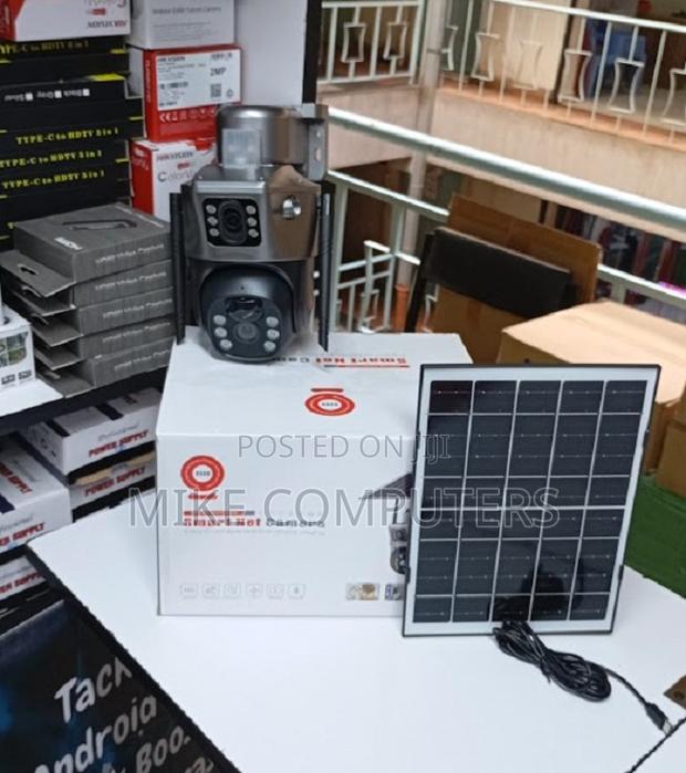 Waterproof 12mp 4g PTZ Rotating Dual Lens Solar Camera