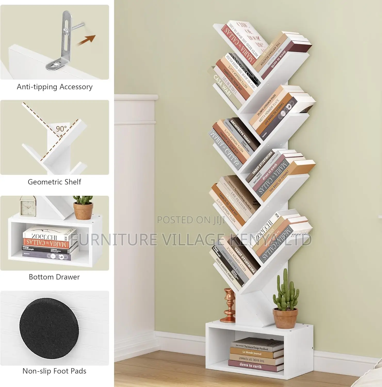 Office Bookshelf; Tree Shaped Office Storage Bookcase