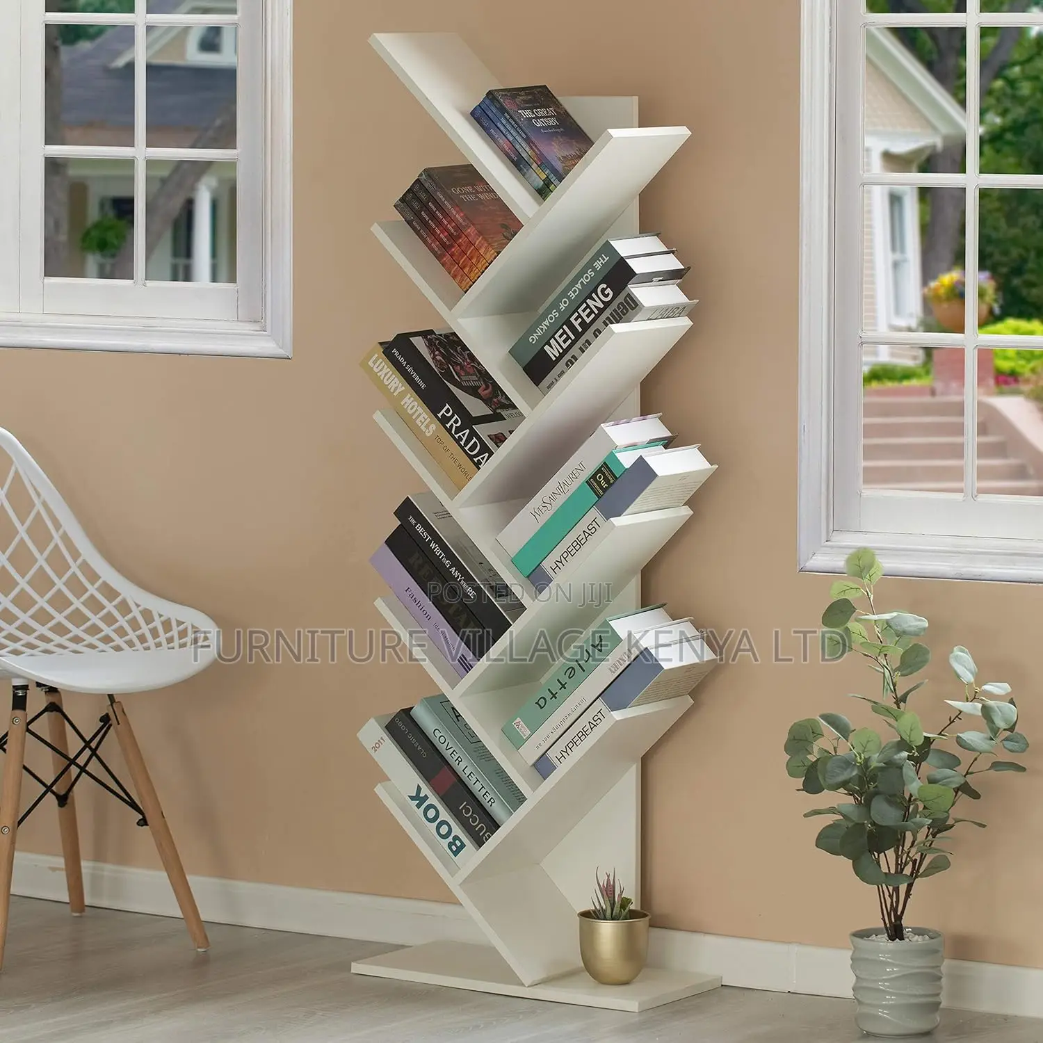Office Bookshelf; Tree Shaped Office Storage Bookcase