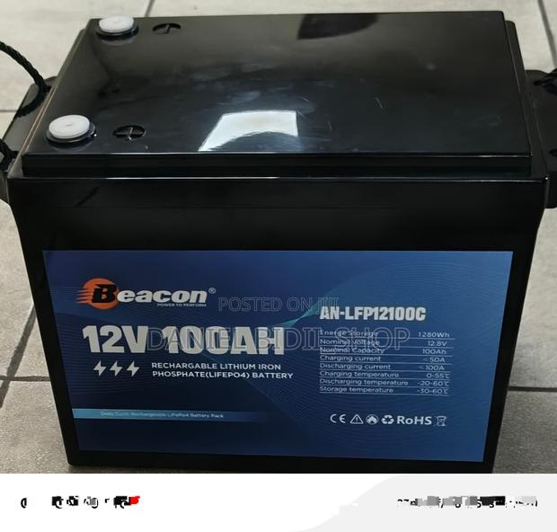 Beacon Rechargeable Lithium Iron Phosphate Battery 100ah 12.8v Lifepo4