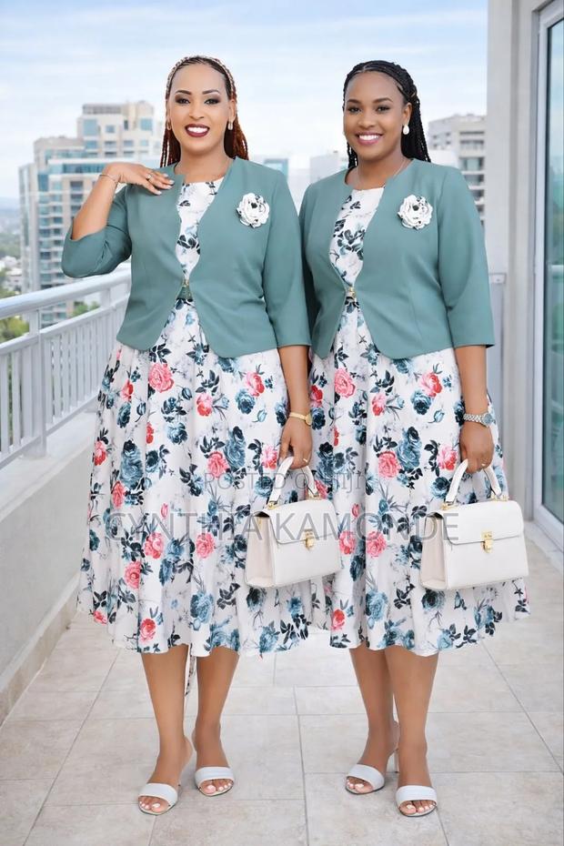 Flowers Dress Plus Coat - main view