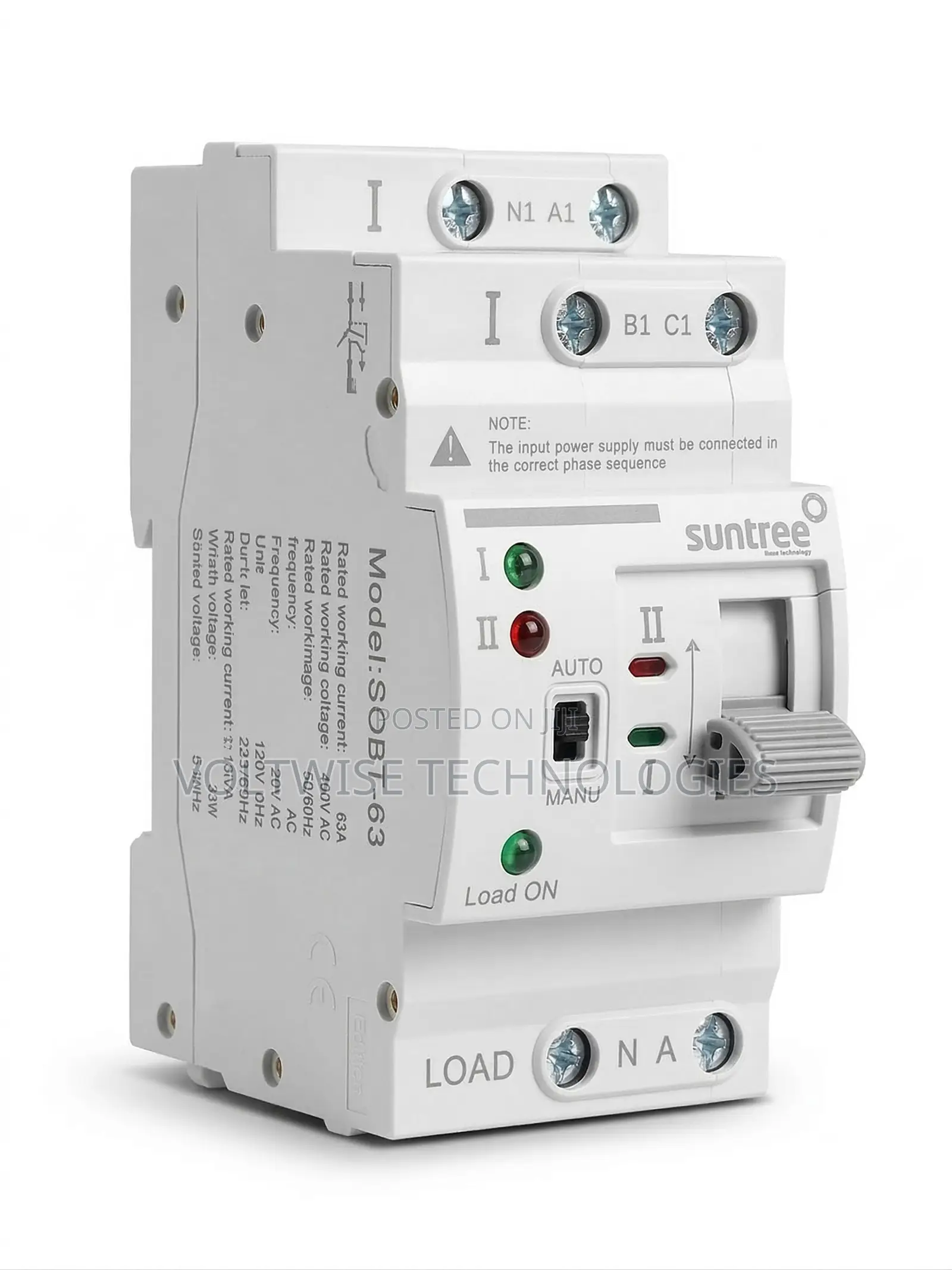 Suntree 400v 63a 2-Pole Automatic Transfer Switch (Ats) - Sq8t-63 (2p)
