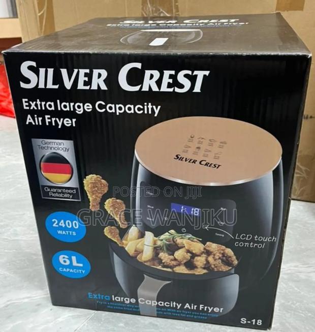 Durable Silvercrest Air Frier 6 Litres 2400 Watts With Mettallic Oven