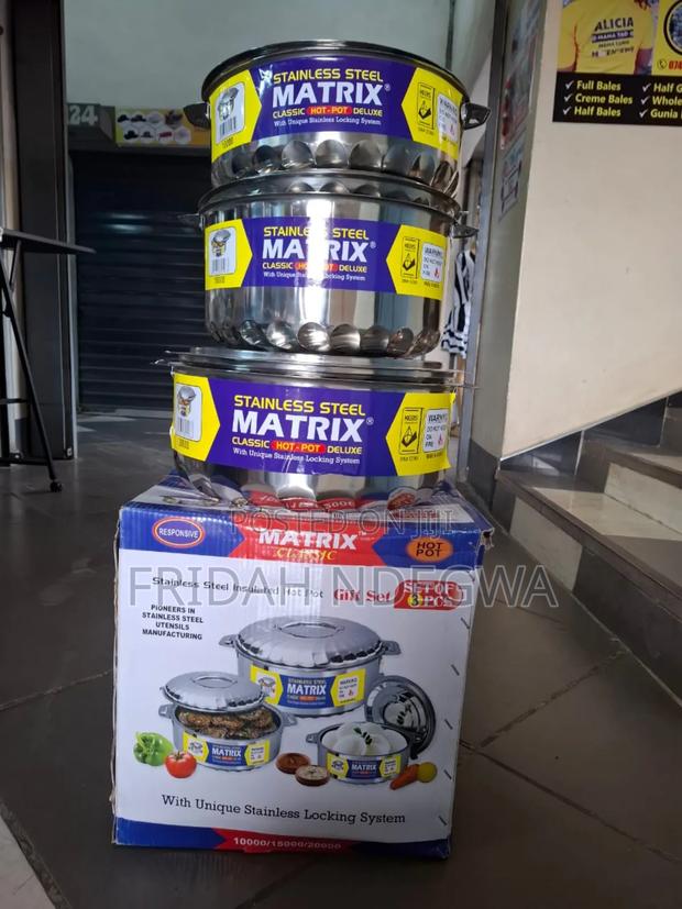 Matrix 3pcs Stainless Steel Hot Pot - main view