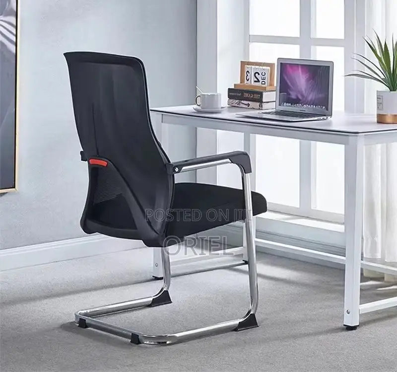 Office Geust Chair : Sled Base Ergonomic Mesh Office Visitor Chair