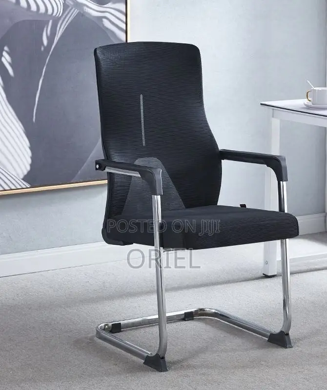 Office Geust Chair : Sled Base Ergonomic Mesh Office Visitor Chair