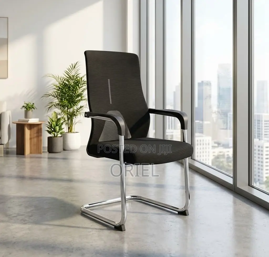 Office Geust Chair : Sled Base Ergonomic Mesh Office Visitor Chair