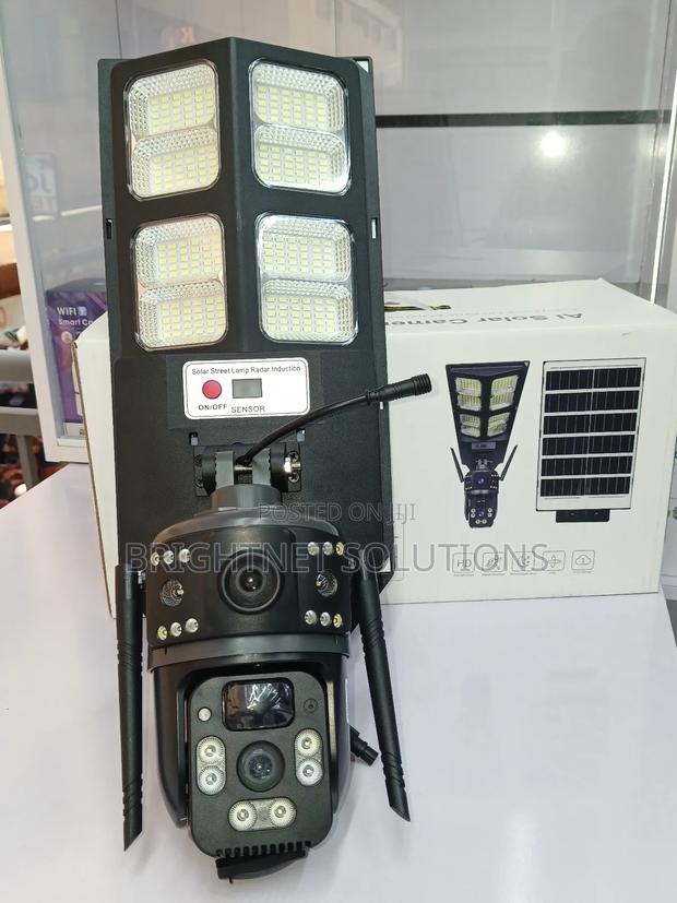 2-in-1 Solar Security Camera + Bright Led Flood Light | Double Lens - thumbnail 2