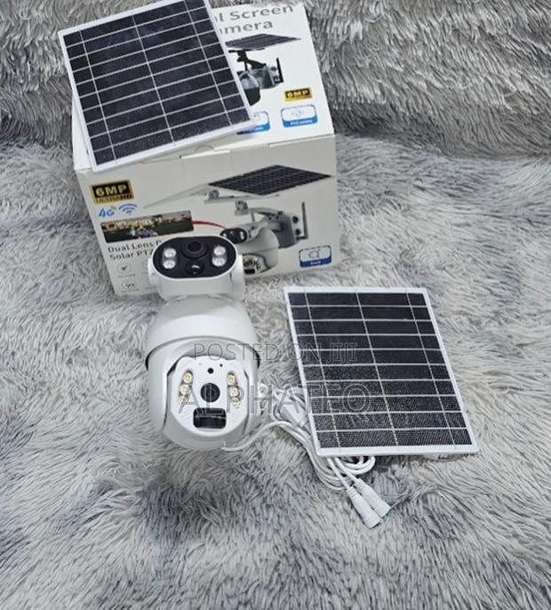 Dual Lens Solar CCTV Camera 6mp Remote Phone Monitoring Solar Camera