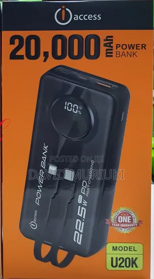 Access U20k 22.5w 20000mah Power Bank With Built in Type C