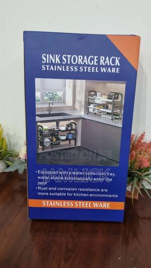 2 Layer Stainless Steel Expandable Under Sink Rack - Pm - thumbnail 2