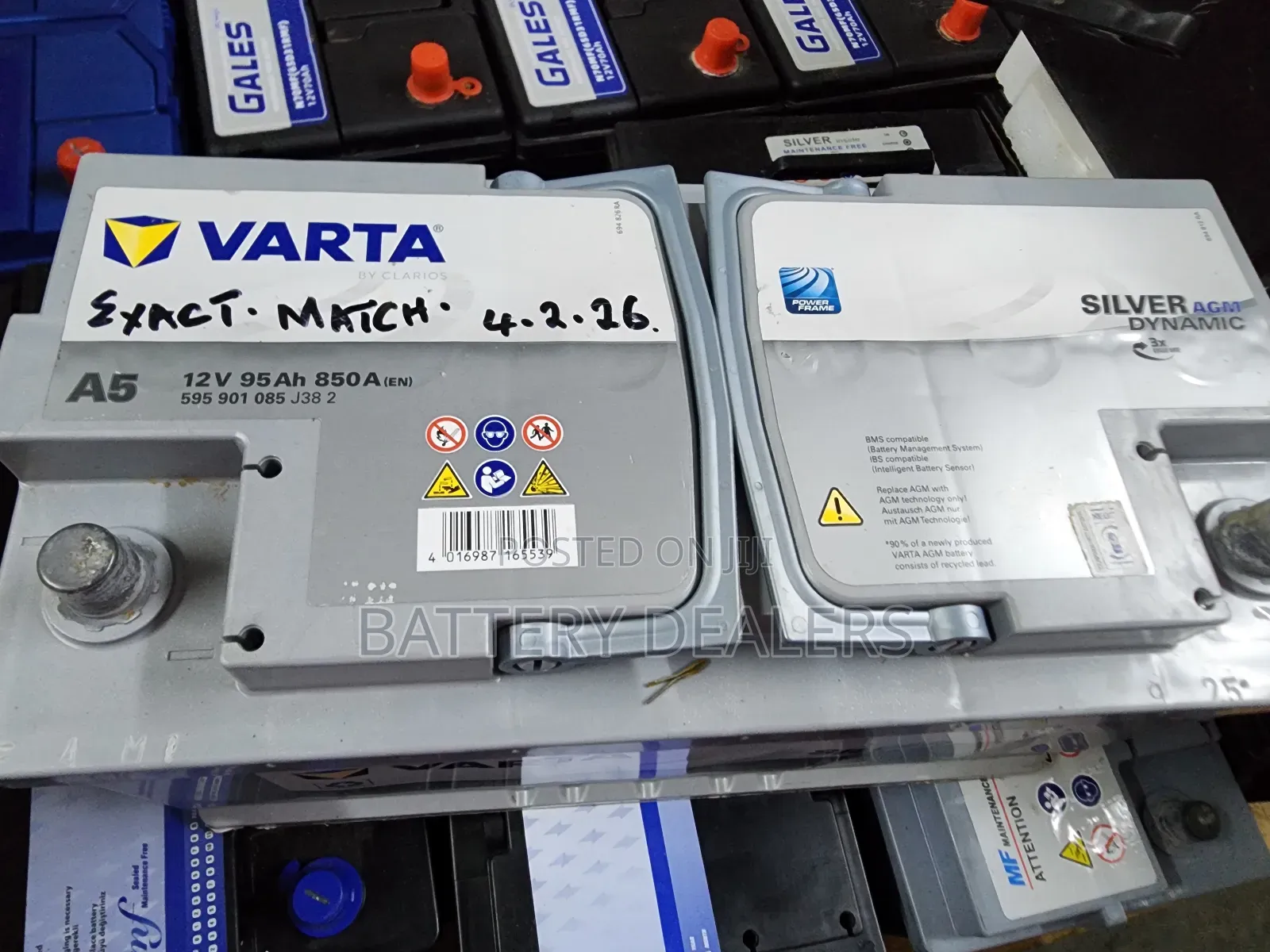 Car Battery Varta Din 96 Agm Start Stop/Idle Stop