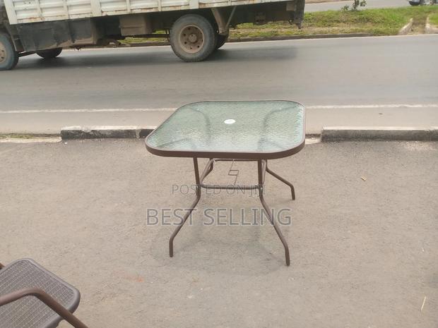 Squared Brown Outdoor Table - thumbnail 2