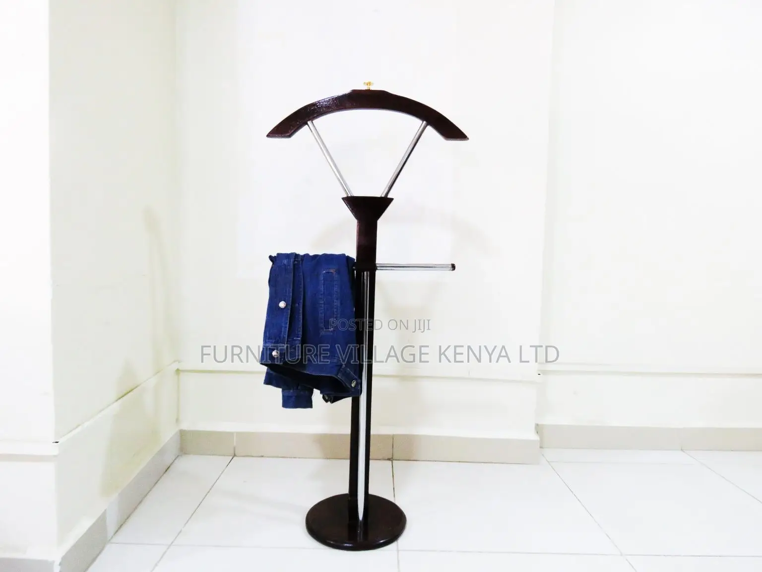 Office Hanger; Mahogany Executive Office Coat Hanger