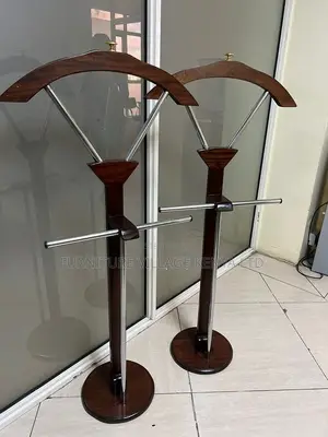 Office Hanger; Mahogany Executive Office Coat Hanger