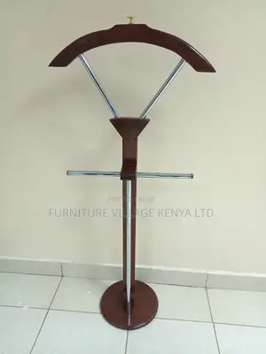Office Hanger; Mahogany Executive Office Coat Hanger
