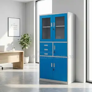 Office Cabinet ; Blue Office Storage Cabinet With Safe