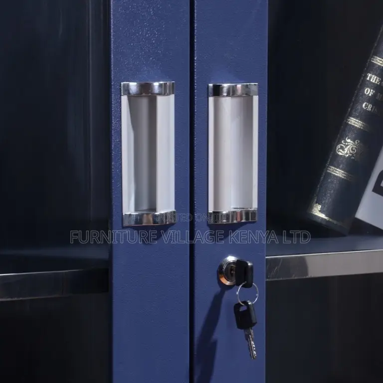 Office Cabinet ; Blue Office Storage Cabinet With Safe