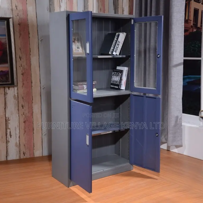 Office Cabinet ; Blue Office Storage Cabinet With Safe