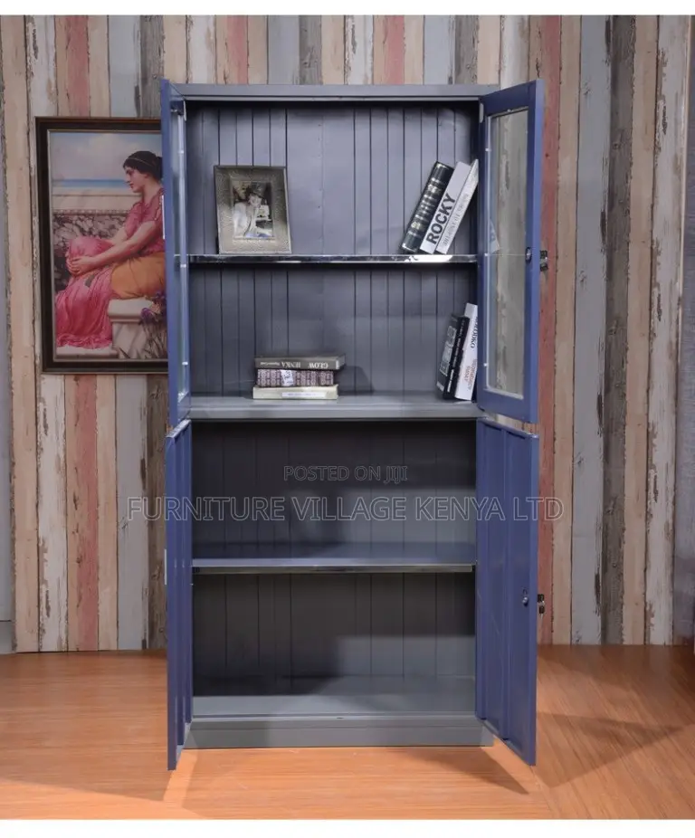 Office Cabinet ; Blue Office Storage Cabinet With Safe