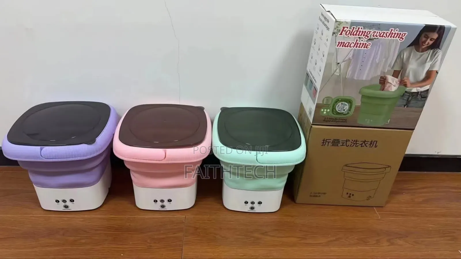 Foldable Washing Machine for Clothes With Dryer Bucket