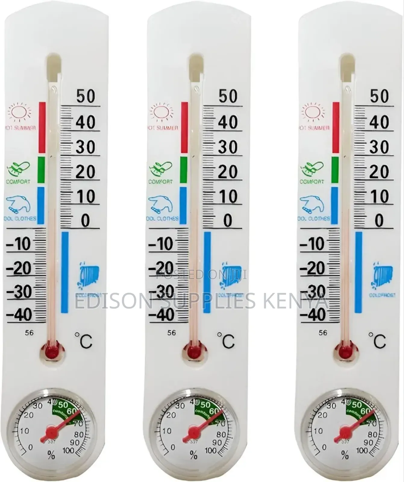 Wall Thermometer Thermo Hygrometer Garden Room Kitchen Thermometer