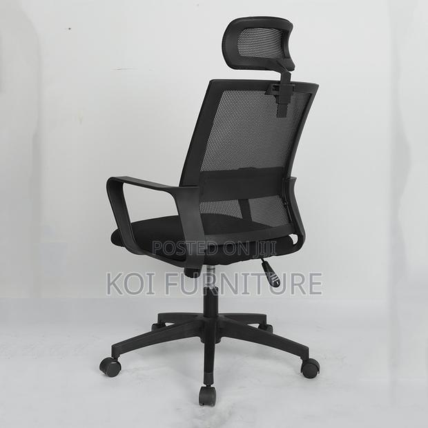 Office Chair : Modern Black Mesh Task Chair - thumbnail 3