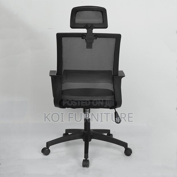 Office Chair : Modern Black Mesh Task Chair - thumbnail 4