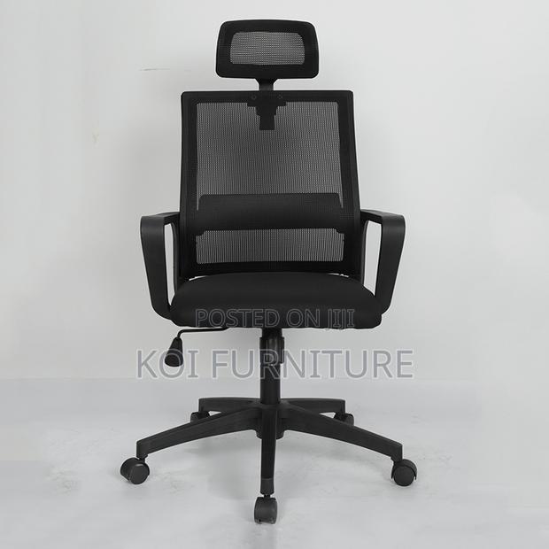 Office Chair : Modern Black Mesh Task Chair - thumbnail 5