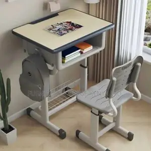 Kids Desk; Adjustable School Kids Desk And Chair
